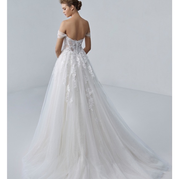 Elysee Aurora Off the Shoulder Wedding Dress - Picture 5 of 8